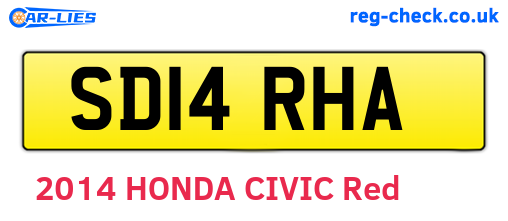 SD14RHA are the vehicle registration plates.