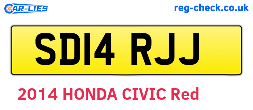 SD14RJJ are the vehicle registration plates.