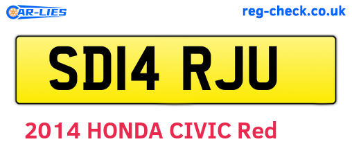 SD14RJU are the vehicle registration plates.