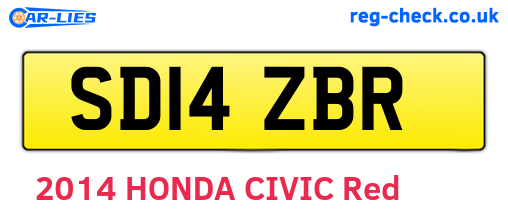 SD14ZBR are the vehicle registration plates.