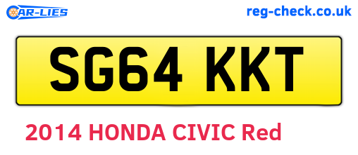 SG64KKT are the vehicle registration plates.