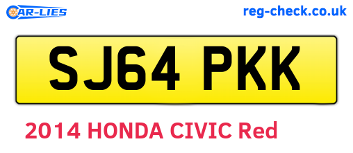 SJ64PKK are the vehicle registration plates.