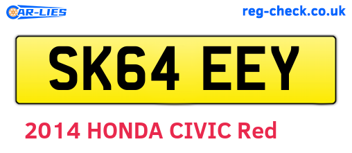 SK64EEY are the vehicle registration plates.