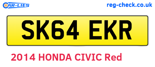 SK64EKR are the vehicle registration plates.