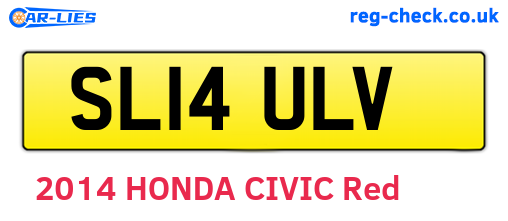 SL14ULV are the vehicle registration plates.