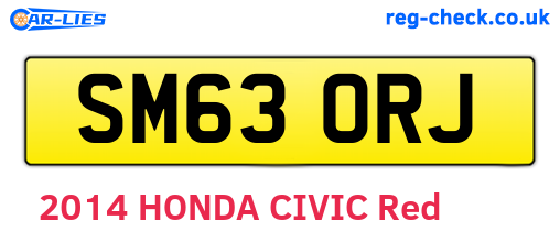 SM63ORJ are the vehicle registration plates.