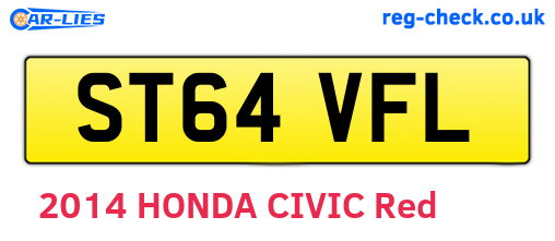 ST64VFL are the vehicle registration plates.