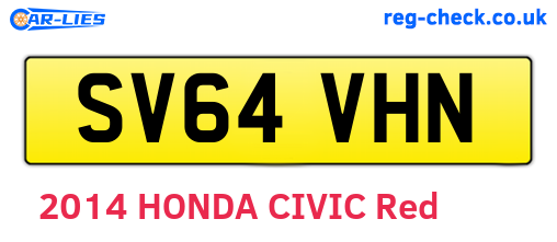 SV64VHN are the vehicle registration plates.