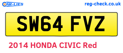 SW64FVZ are the vehicle registration plates.