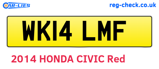 WK14LMF are the vehicle registration plates.