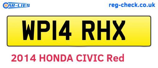 WP14RHX are the vehicle registration plates.