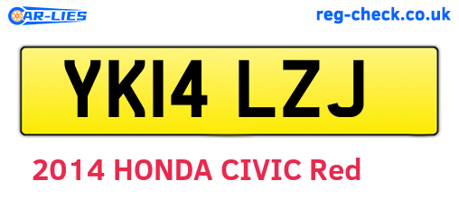 YK14LZJ are the vehicle registration plates.