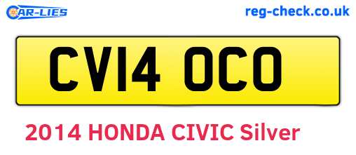 CV14OCO are the vehicle registration plates.