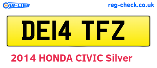 DE14TFZ are the vehicle registration plates.