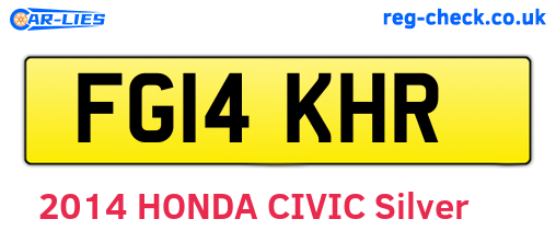 FG14KHR are the vehicle registration plates.