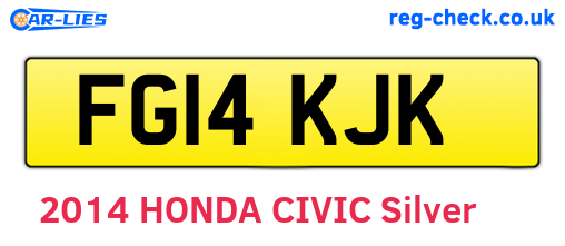 FG14KJK are the vehicle registration plates.