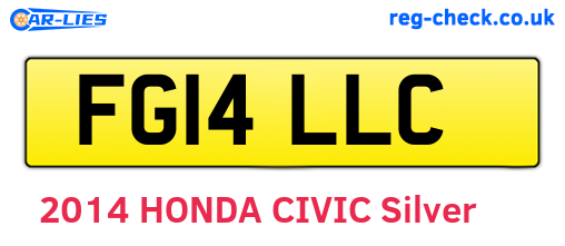FG14LLC are the vehicle registration plates.