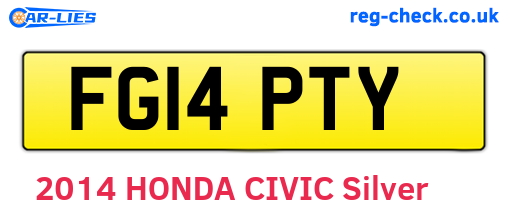 FG14PTY are the vehicle registration plates.