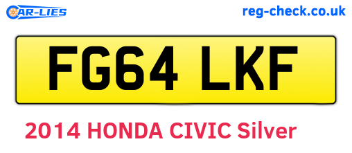 FG64LKF are the vehicle registration plates.