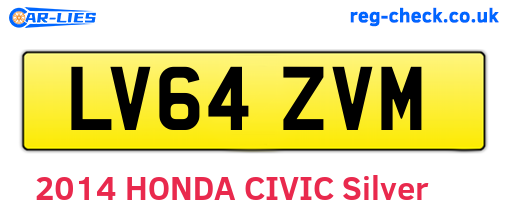 LV64ZVM are the vehicle registration plates.