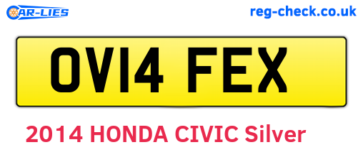 OV14FEX are the vehicle registration plates.