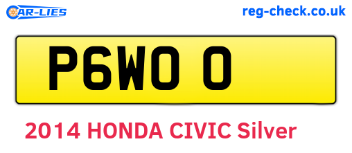 P6WOO are the vehicle registration plates.