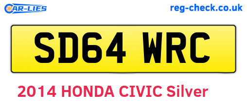 SD64WRC are the vehicle registration plates.