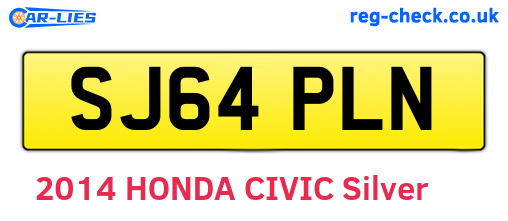 SJ64PLN are the vehicle registration plates.