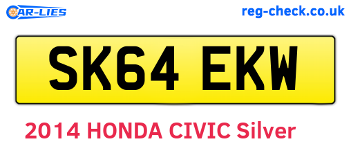 SK64EKW are the vehicle registration plates.