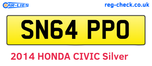 SN64PPO are the vehicle registration plates.