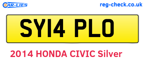 SY14PLO are the vehicle registration plates.