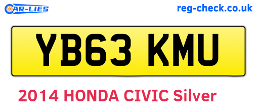 YB63KMU are the vehicle registration plates.