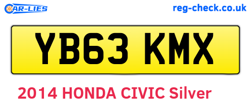 YB63KMX are the vehicle registration plates.