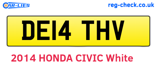 DE14THV are the vehicle registration plates.