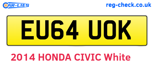 EU64UOK are the vehicle registration plates.