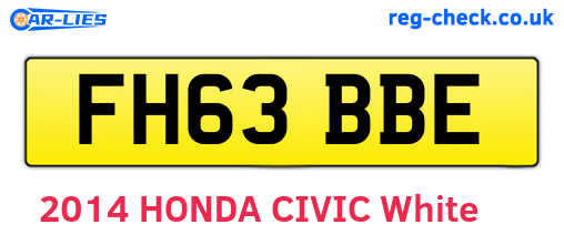 FH63BBE are the vehicle registration plates.
