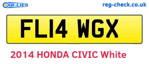 FL14WGX are the vehicle registration plates.