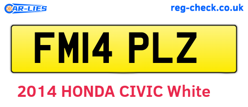 FM14PLZ are the vehicle registration plates.