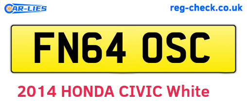 FN64OSC are the vehicle registration plates.