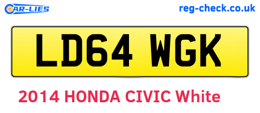 LD64WGK are the vehicle registration plates.
