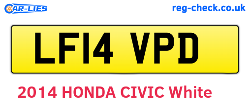 LF14VPD are the vehicle registration plates.