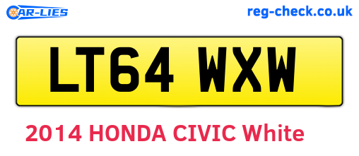 LT64WXW are the vehicle registration plates.