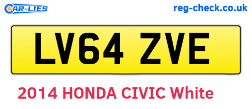 LV64ZVE are the vehicle registration plates.