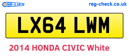 LX64LWM are the vehicle registration plates.