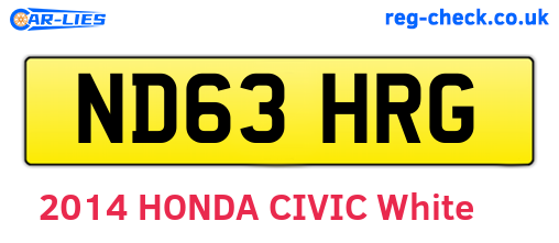 ND63HRG are the vehicle registration plates.