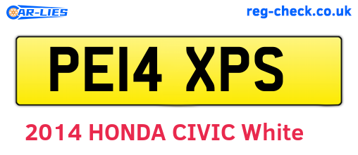PE14XPS are the vehicle registration plates.