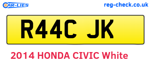 R44CJK are the vehicle registration plates.