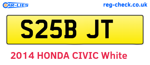 S25BJT are the vehicle registration plates.