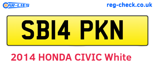 SB14PKN are the vehicle registration plates.