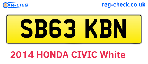 SB63KBN are the vehicle registration plates.